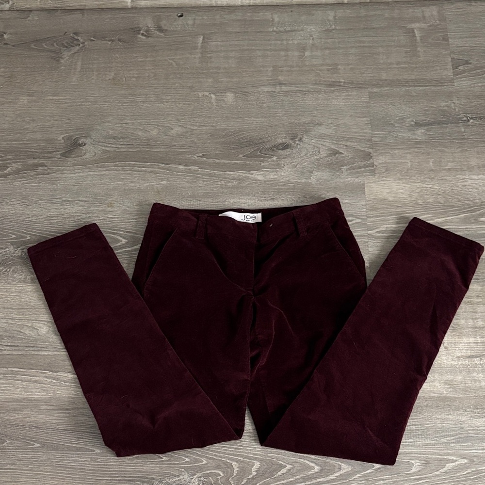 Joe Fresh Burgundy Straight Leg Pants
